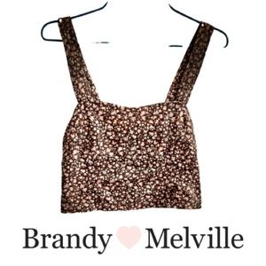 🌸 floral corset crop top w/ back zipper • one size